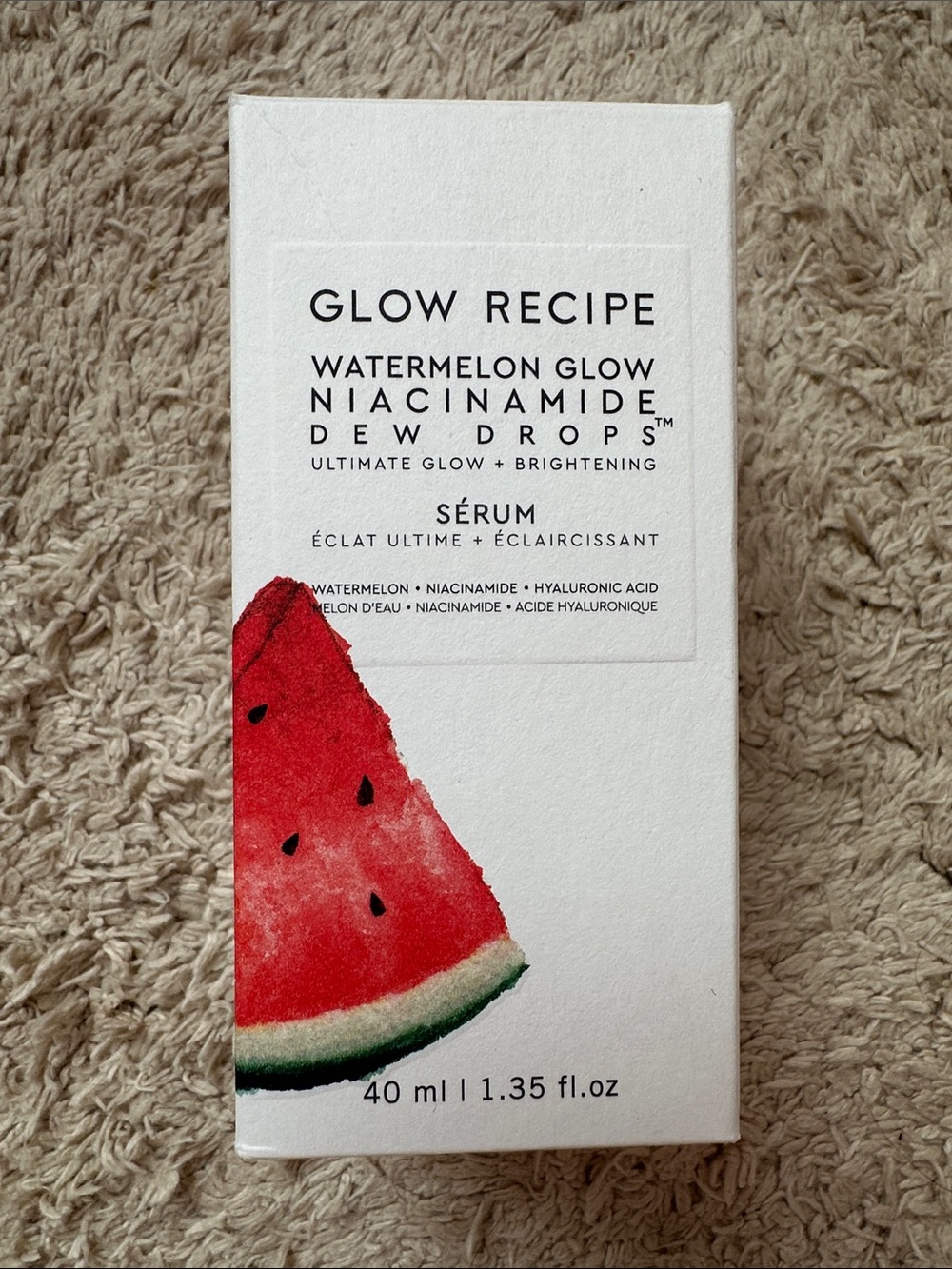 Glow Recipe Watermelon Glow Niacinamide Dew Drops Serum - New in the box (40 ml)